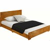 Homeroots 35.4 x 63 x 82.3 in. Oak Wood Queen Size Platform Bed 397101